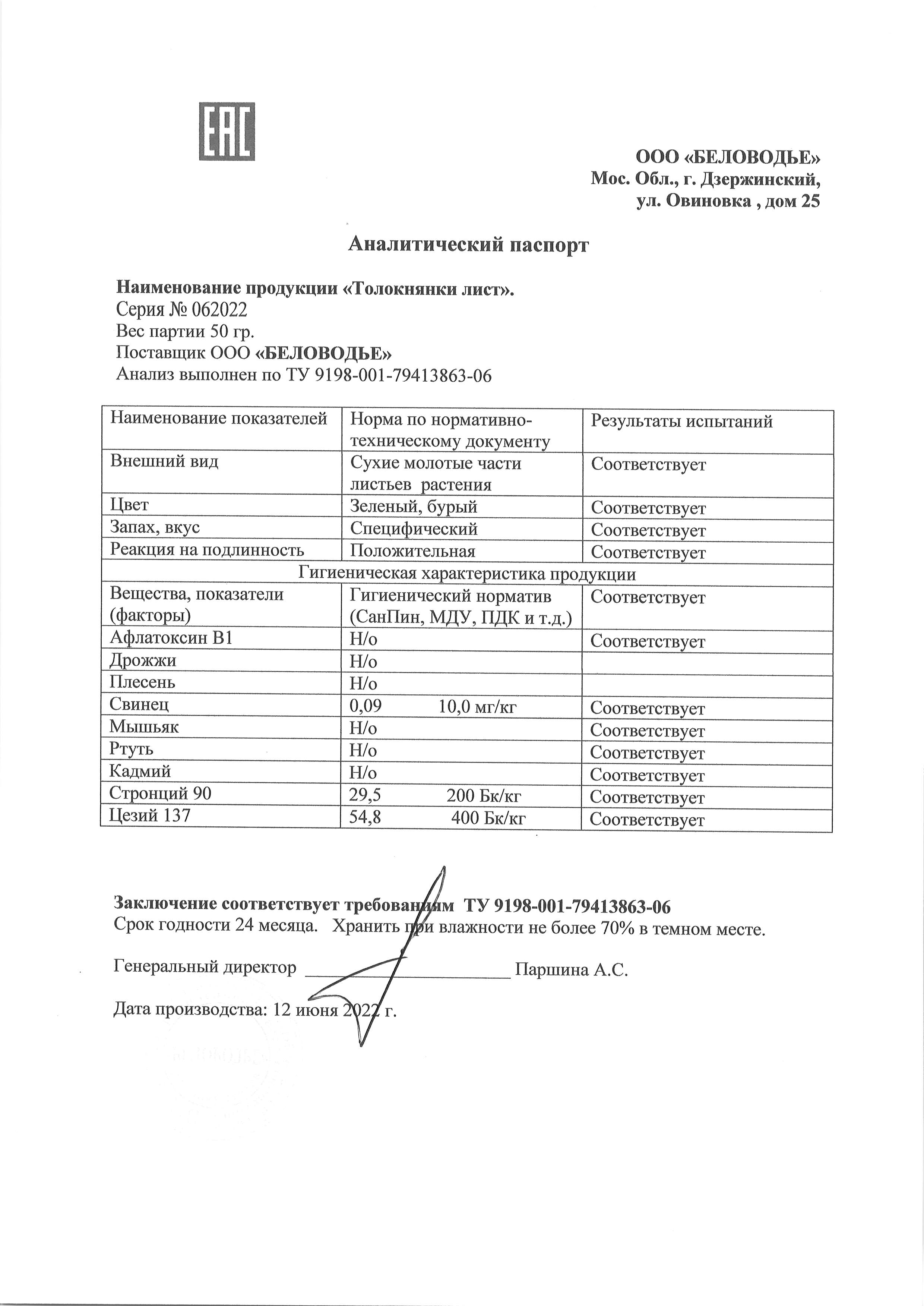 Паспорт №062022